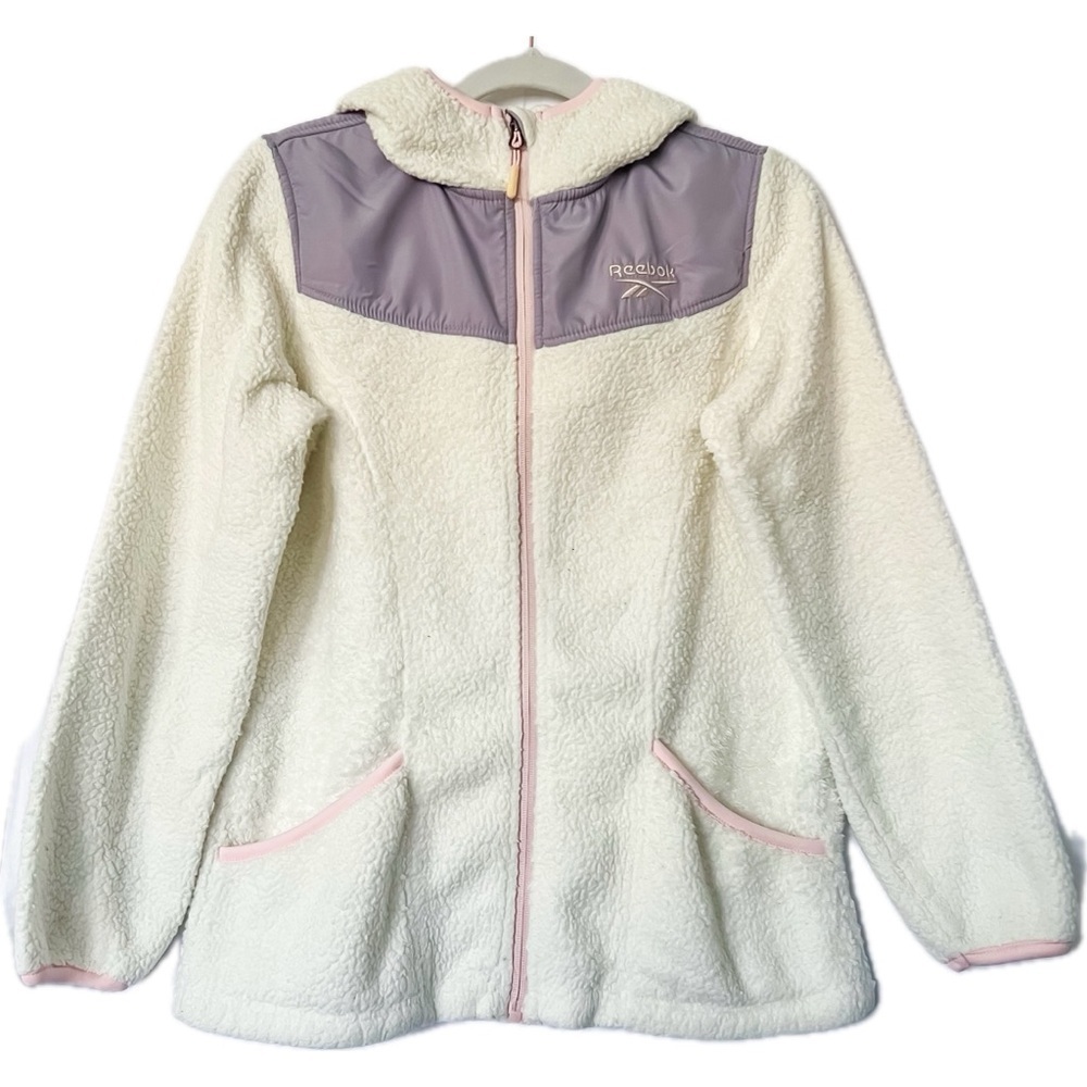 Reebok Girls Fleece Hooded Jacket, Size L (14/16)